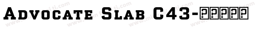 Advocate Slab C43字体转换